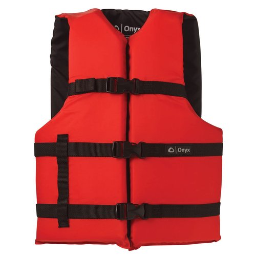 ONYX General Purpose Boating Life Jacket Oversize, Red