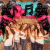 Music Balloons Birthday Balloon Garland Arch Kit, Disco Ball Balloon, 5 Inch 10 Inch Rose Red Blue Black Latex Balloon, Music Note Foil Balloon for Karaoke Birthday Decor (Classic Series)