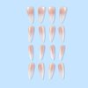 Press on Nails Long Stiletto MABKJLF French Fake Nails White Gradient Full Cover Glue on Nails Glossy False Nails with Nail Glue Stick on Nails Artificial Acrylic Nails for Women Girls 24 Pcs