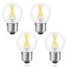AIELIT LED 2W (25 Watt Equivalent) Light Bulbs, Bright White 5000K, Dimmable Energy Saving Globe Bulb, E26 Medium Screw Base LED Edison Bulb for Indoor Decoration, Table/Desk Lamp, Clear Glass, 4 Pcs