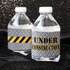 Under Construction Party Water Bottle Labels, Construction Birthday Decorations - 24 Stickers