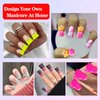 550PCS Duck Nail Tips for Acrylic Nails Professional, Clear Duck Feet Fan Flare Tips, Half Cover Duck Tip Nails Extra Short Curved French Fake Nail Extension Tips with Box 11 Sizes