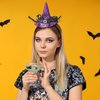 Halloween Headband Purple Witch Hat Hair Hoop Wizard Hat Headwear Black Spider Web Hair Accessories for Women Girls