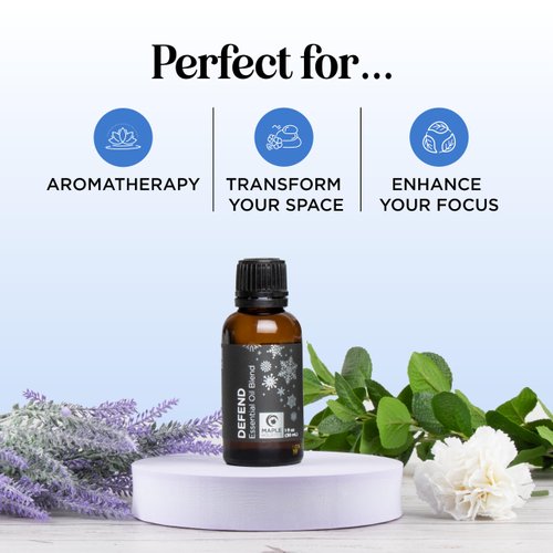 Defend Cleaning Essential Oil Blend - Pure Undiluted Natural Purification Essential Oils for Diffusers for Home Cleansing - Aromatherapy Essential Oil for Soap Making and Natural Household Cleaning