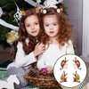 WLLHYF 4PCS Christmas Hair Clip, Cute Xmas Reindeer Antler Hairpin Girl Women Hair Clips Xmas Hair Barrettes with Pom Balls Deer Ear Hair Accessories Festive Party Cosplay Gifts (Coffee)
