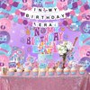 45PCS Music Banner Superstar Birthday for Singer Birthday Party Pre-strung Friendship Bracelet Background Balloon Cake Topper Party Decoration Supplies In My Birthday Era Party Decoration Supplies
