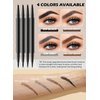 LYBHDAFA 2PCS Microblading Eyebrow Pencil, 2-In-1 Dual-Ended Waterproof Eyebrow Pen with 4-Fork-Tip & Ultra-Precise-Tip for Hair-Like Natural Eyebrow Makeup, Eye Brow Pencils for Women -Dark Brown