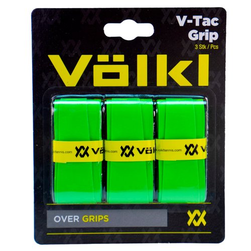 Volkl V-Tac Tennis Overgrip, Neon Green, Pack of 3