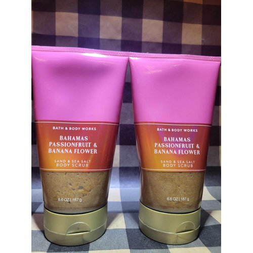 2 BAHAMAS PASSIONFRUIT & BANANA FLOWER Sand & Sea Salt Scrub bath body