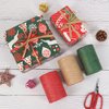 Raffia Ribbon, 3 Rolls 984 Feet Red Green Natural Christmas Ribbon for Gift Wrapping, Craft Paper Twine for Gifts, Pastry Boxes, Holiday Decor, Crafting (328Feet / Roll)