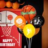 Basketball Party Supplies Happy Birthday Banner, Sneakers Basketball Cake Topper & Basketball Themed Balloons for Kids, Teenagers, Boys and Basketball Fans, Slam Dunk Basketball Party Decoration