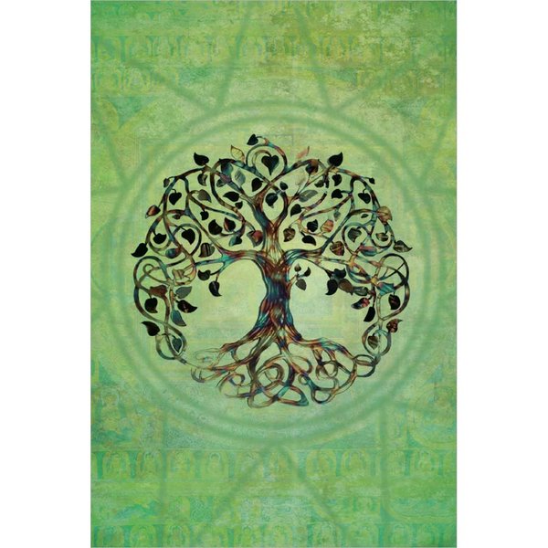 Tree-Free Greetings 12 Pack All Occasion Notecards,Eco Friendly,Made in USA,100% Recycled Paper, 4"x6", Tree of Life (FS56951)