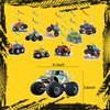 Monster Truck birthday Decorations Party Supplies include 2Pcs Tableclothes,Birthday Banner,Hanging Swirls,Stickers &Garland (Monstertruck)