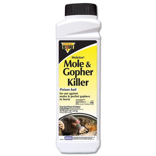 REVENGE Moletox Mole & Gopher Killer Poison Bait Granules, 1 lb. Ready-to-Use Control for Pocket Gophers in Lawn