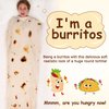mermaker Burritos Tortilla Throw Blanket 2.0 Double Sided 71 inches for Adult and Kids, Giant Funny Realistic Food Blanket, 285 GSM Novelty Soft Flannel Taco (Yellow Blanket-Double Sided)
