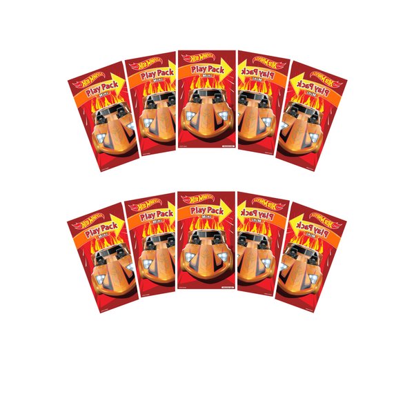 Hot Wheels Play Packs | Race Car Party Favors | Hot Wheels Party Favors | 10 Mini Play Packs | Hot Wheels Coloring Pad, 2 Mini Crayons, and Sticker | 10-Pack | Officially Licensed