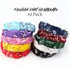 TOBATOBA Knotted Paisley Hair Bandanas - 10 Pack Wide Turban Headbands, Vintage Boho No Slip Fashion Headbands for Women