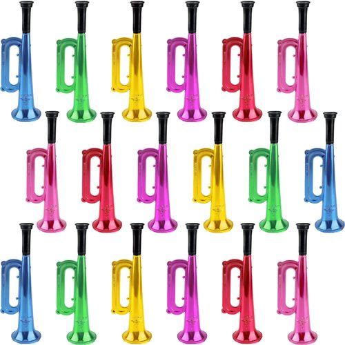 Cagemoga 18 Pack 7 Inch Kid Trumpet Instrument Mini Trumpet Toys Kids Horn Musical Instruments Musical Educational Toys for Kids Parties and Events Cool Birthday Party Favors