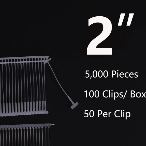 5000 Pcs Standard Tagging Gun Fasteners 2 inch, not jam The Tagging Gun, Clothing Tag Barbs Attachments for All Standard Price Tag Gun