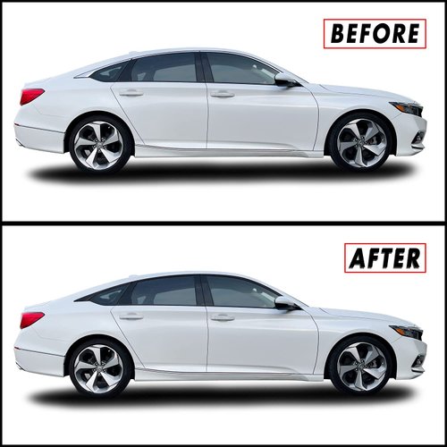 SlickMod Chrome Delete Blackout Vinyl Overlay for 2018-2022 Honda Accord Sedan Window Trim (Gloss Black)