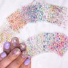 Flywindy 30 Sheets Flower Nail Art Stickers Self-Adhesive Colorful Pegatinas Uñas Small Flower Five Petal Floral Nail Decals Cute Flower Design Nail Stickers for Kids Girls Women DIY Nail Supply