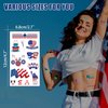 4th of July Temporary Tattoos, 90+ Pcs Glow in the Dark Patriotic Temporary Tattoos, Independence Day Tattoo Stickers for Memorial Day USA Party Favors Decorations