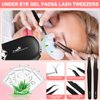 Eyelash Extension Kit Lash Extensions Supplies for Beginners with Individual Lash 0.07D Curl Mix 8-15mm, Glue, Eyelash Remover, USB Lash Fan, Tweezers, Eye Gel Pads, Micro Brushes, Mascara Brushes