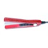 Dual Voltage 0.5" (Inch) Red Leopard Print Mini Travel Ceramic Hair Straightener with Travel Pouch Bag (Red Leopard)