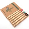 Virgin Forest Bamboo Toothbrushes, Eco-Friendly Soft Bristles Toothbrush, Biodegradable Wood Toothbrush Set of 6