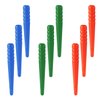9pcs Cribbage Board Pegs, Plastic Cribbage Pegs Fit 1/8 Holes Peg Board Game Traditional Crib Board Pins Cribbage Board Game Accessories (Red, Blue, Red)