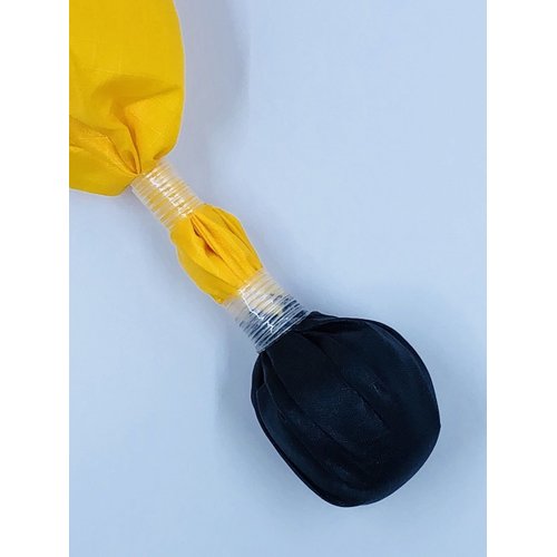 Professional Football Penalty Flag Gold with Black Ball 16" Double Band Made in USA