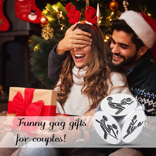 Date Night Dice, Funny Gag Gifts, Valentines Day Gifts for Him Her, White Elephant Gifts for Adults Funny, 6th 11th Anniversary Steel Gifts, Couples Games for Adults, Cool Wedding Gifts for Couples
