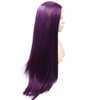 xiweiya Purple Lace Front Wig Long Silky Straight Piano Purple Synthetic Lace Front Wig Natural Hairline Heat Resistant Fiber Wig for Women 24inch Wig 150% Density Hair Wig