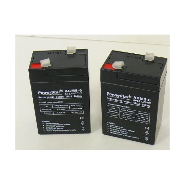 PowerStar 2 Year Warranty 2 Pack 6 Volt 4.5AH Rechargeable Game Deer Feeder Battery 6V