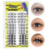 Spiky Cluster Lashes, 120 Pcs Manga Lash Clusters Individual Extensions for Beginners, C Curl Spiky Cluster Eyelash Extensions