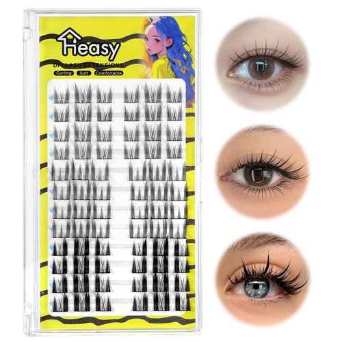Spiky Cluster Lashes, 120 Pcs Manga Lash Clusters Individual Extensions for Beginners, C Curl Spiky Cluster Eyelash Extensions