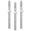 6 Inch 15 cm Pocket Ruler Flexible Precision Stainless Steel Ruler with Detachable Clips Stainless Steel Pocket Clip Scale Gauge Ruler Metric British System (3 Pieces)