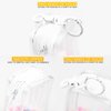 Knchy Clear Figure Display Bag with Keychain, Portable Small Doll Storage Bag Hanging Blind Box Organizer Zipper Closure, Dustproof Collectibles Display Case for Showing Off Blind Boxes, Mini Figures