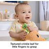 Fisher-Price Baby Sensory Toy Snuggly Snacky Capybara Plush with Newborn Teether & Rattle Activities for Infants Ages 3+ Months