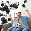 Soccer Balloon Arch Garland Kit, Black White Balloons Decorations with Soccer Foil Balloons for Men Women Teen Kids Soccer Football Theme Birthday Party Decor Supplies
