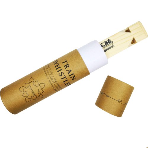 Fartime Wooden Train Whistle With A Beautiful Gift Box, 4 Tone Toddlers Educational Party Favors Toy Gift with Blast Chart for Kids