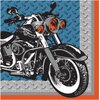 Creative Converting 16 Count 2 Ply Cycle Shop Beverage Napkins, Silver/Blue/Orange
