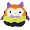 Squishmallow Official Kellytoy Halloween Squishy Soft Plush Toy Animals (Ellette Vampire Owl, 5 Inch)