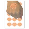 Scallop Seashell Beach Shell Temporary Tattoo Water Resistant Fake Body Art Set Collection - 15 2" Tattoos (1 Sheet)