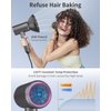 Dxliwky Professional Hair Dryer,1875 Watt High-Speed Ionic Blow Dryer with Diffuser/Concentrator/Comb Nozzle,LED Temp Display,Intelligent Temp Control,Low Noise for Home Salon Travel (Silvery)