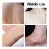 ADMITRY 925 Sterling Silver Necklace Extender,Durable Chain Extenders,Necklace Bracelet Anklet Jewelry Extension for Women (1 2 3 Inch)