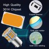 Melphan-Auto 1156 Bulb Reverse Light, Led 1141 1003 7506 BA15S Bulbs, 12V-24V 54SMD Used for Truck Car Backup Reverse Lights, Tail Parking Lights,Camper Trailer RV Interior Light, 2pcs Amber