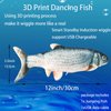 VAIZIQ Flopping Fish Electric Moving Dog Fish Toy，Realistic Flopping Fish Rocking Dog Toy, Dog Toys Interactive Pet Toys for Dog Exercise，Small and Medium Dog Floppy Fish Dog Chew Toy
