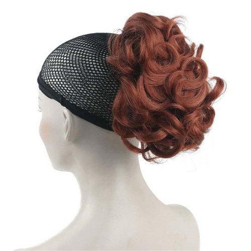 Aimole 6&quot; Short Curly Synthetic Ponytail Clip in Claw Extensions 80g with a jaw/claw clip(130-Fox...