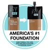Maybelline Fit Me Matte + Poreless Liquid Foundation Makeup, Ivory, 2 COUNT Oil-Free Foundation
